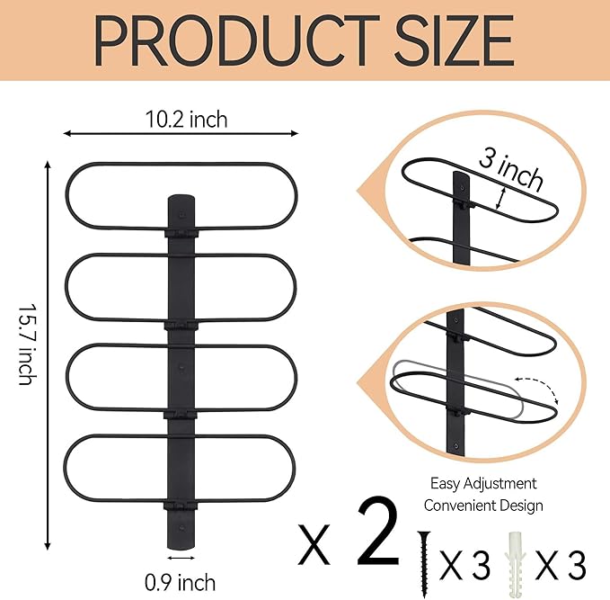 Wine Rack Wall Mounted: 8 Bottles Wine Bottle Holder Hanging Bar Liquor Storage Organizer of Cabinet Kitchen - Designed for SpaceSaver (8 Bottles)