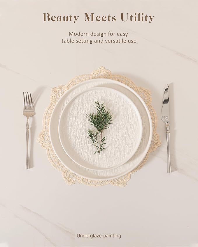 Dinnerware sets plates and bowls sets modern plates,Ceramic Dinnerware Sets,12 Pieces Porcelain Lightweight Plates,Scratch Resistant Dish Set (style - 9, 4 - Set (12pcs))