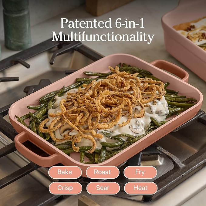 Our Place Mini Griddle Pan | 9" (2 Qt) Nonstick Ceramic Griddle Pan for Stovetop & Oven | PFAS-Free, Oven-Safe up to 450째F, Easy-Grip Handles | Spice