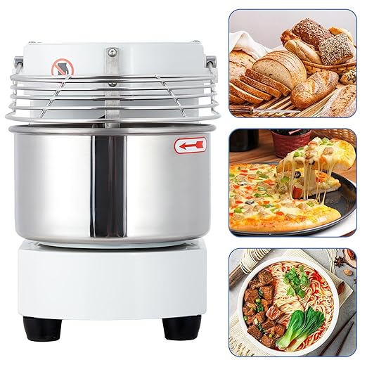 EliteEdge 10.5 Qt Commercial Food Mixer | 650W Dual-Rotation Dough Kneading Machine with Touchscreen Timer | Stainless Steel Bowl & Safety Shield for Bakeries & Restaurants