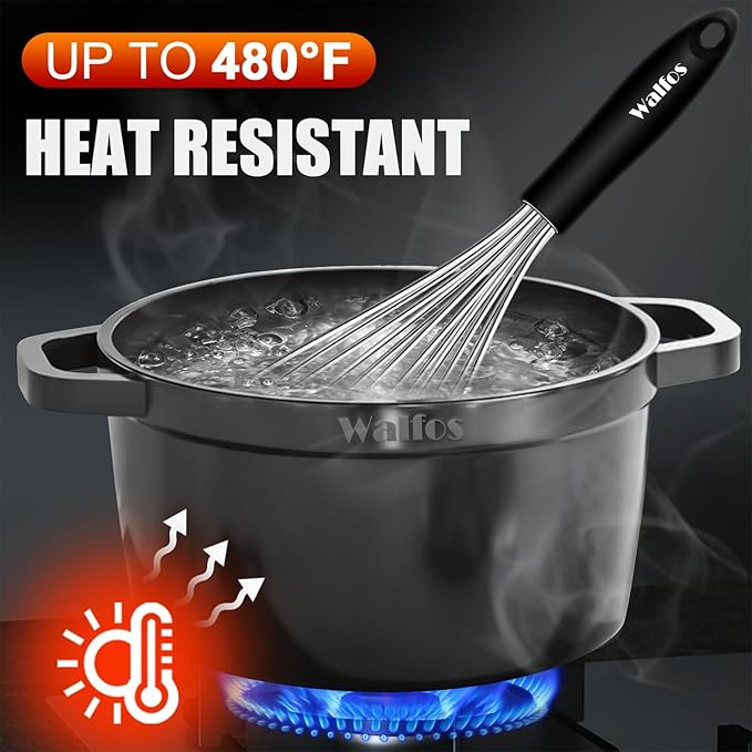 Stainless Steel Wire Whisk Set - 3 Packs Balloon Whisk, Thick Wire Wisk 竊?Strong Handles, Egg Frother for Cooking, Blending, Whisking, Beating and Stirring (7"+9"+11")
