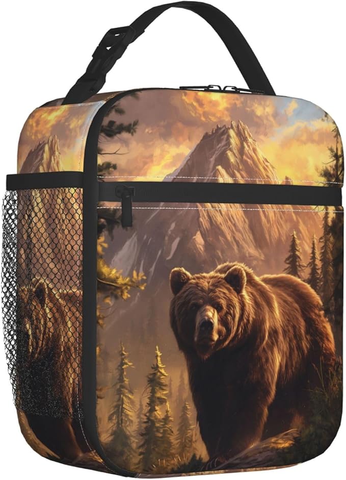 VANZEV Bear Lunch Box for Adults Women Girls Boys Kids Animal Lunch Box Insulated Cooler Reusable Lunch Bag Container Gifts for Work Office Picnic Travel School
