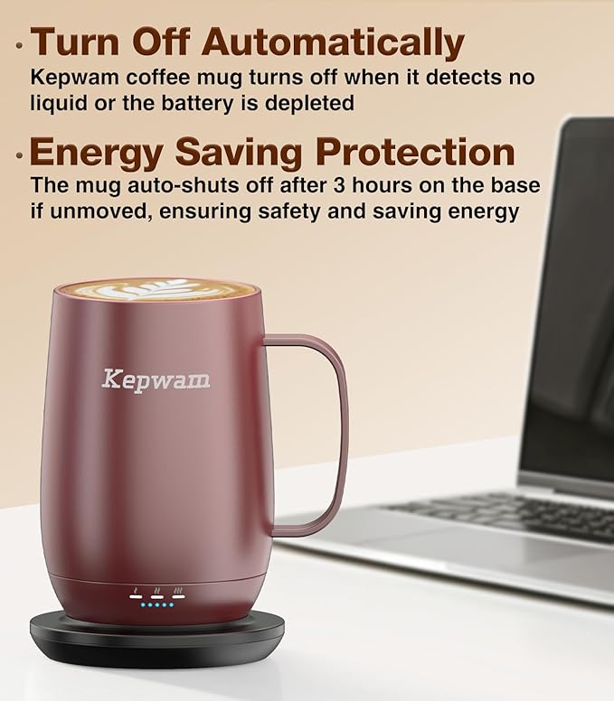 Heated Coffee Mug T2-Plus, 20oz Leading Large Capacity Self Heating Mug, Up to 8 Hrs Battery & Hot Up to 149?? Smart Coffee Mug for Women, Men