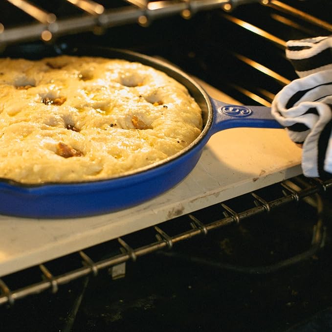 Great Jones King Sear Cast-Iron Skillet (Blueberry, 12") | Enameled for Easy Cleaning | Safe for All Stovetops & Ovens | Perfect for Crispy Chicken, Steak & More | Oven-Safe to 500째F | Hand Wash Only