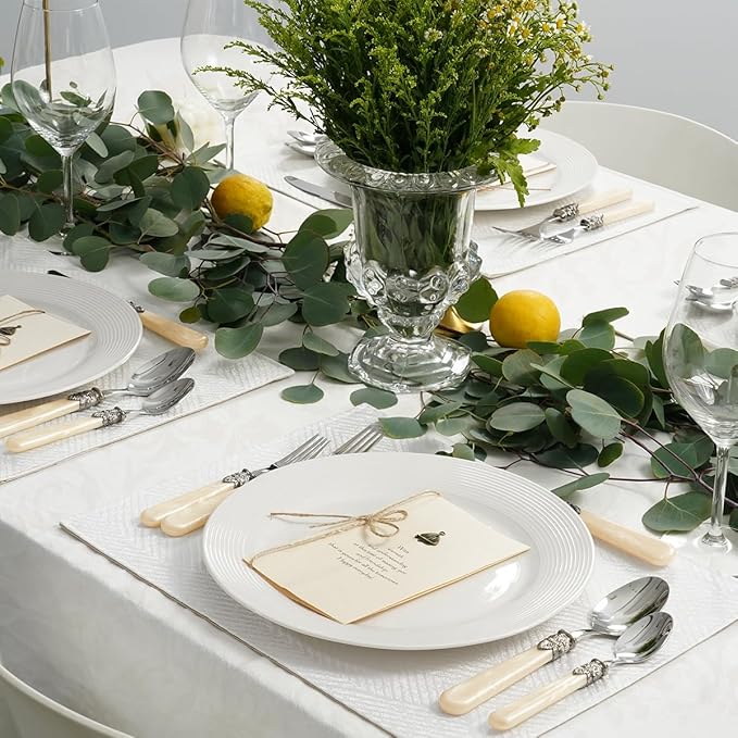 20 Pieces 18/10 Stainless Steel Elegant Silverware Set for 4,Vintage Flatware Set,Dishwasher Safe (20, Champagne)