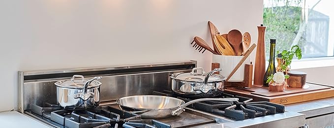 Mauviel M'Cook 5-Ply Polished Stainless Steel 5-Piece Cookware Set With Cast Stainless Steel Handles, Made In France