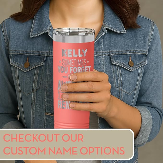 Spotted Dog Company Inspirational Tumbler, Inspirational Gifts for Men Dad Father Wife Sister Women, Birthday For Him Her, You?셱e Awesome Tumbler, Teacher Coworker Gifts 22oz Coral