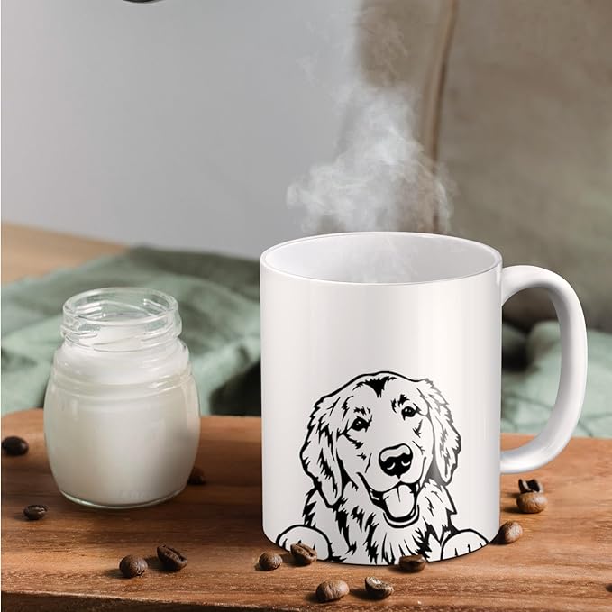 Golden Retriever Ceramic Coffee Mug - 11 oz Gift for Dog Lovers, Women, Men, and Moms