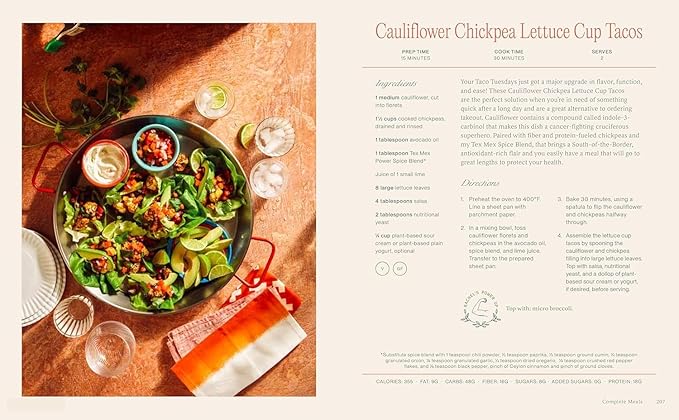 SpiceRack Cook Book Bundle: Nutrition Plan to Reduce Breast Cancer Risk & Manage Your Weight + 4 Organic Spice Blends - Rachel Beller Super Sumac, Morning Boost, Vegitude Power & Tex Mex