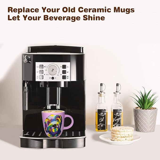 Soft Touch Shih-Tzu Purple Mug - 18 Oz Coffee Mug with Beautiful Box - Tea Ceramic Travel Mug for Adults - Unique Coffee Cup - Best Shih Tzu Gifts for Dog Lovers