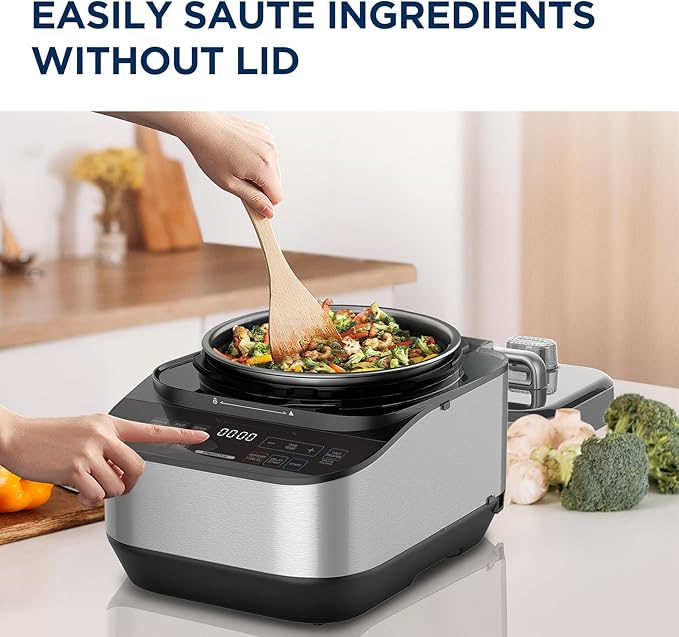 Midea Electric Pressure Cooker, 14째 Inclined Panel, 8-in-1 Olla de Presion, Multi-Functional Programmable Slow Cooker, Rice Cooker, Steamer, Saut챕 Pan, Yogurt Maker and More, 5 Quart