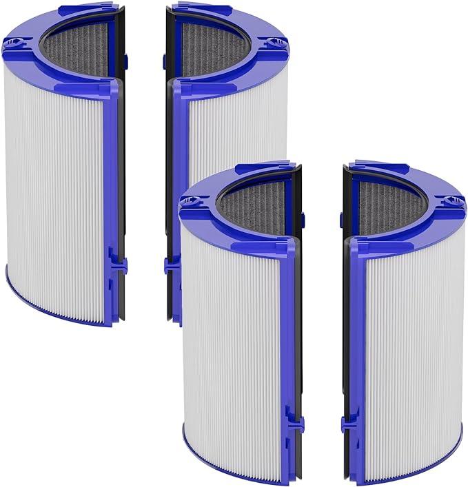 Leemone True HEPA+Carbon Filter 2-Pack Replacement for Dyson PH01 PH02 PH03 HP06 TP06 HP07 TP07 HP09 TP09 360째 Combi Glass Purifying Fans, Compatible with Dyson Pure Cool Hot Air Puri-fier (Blue)