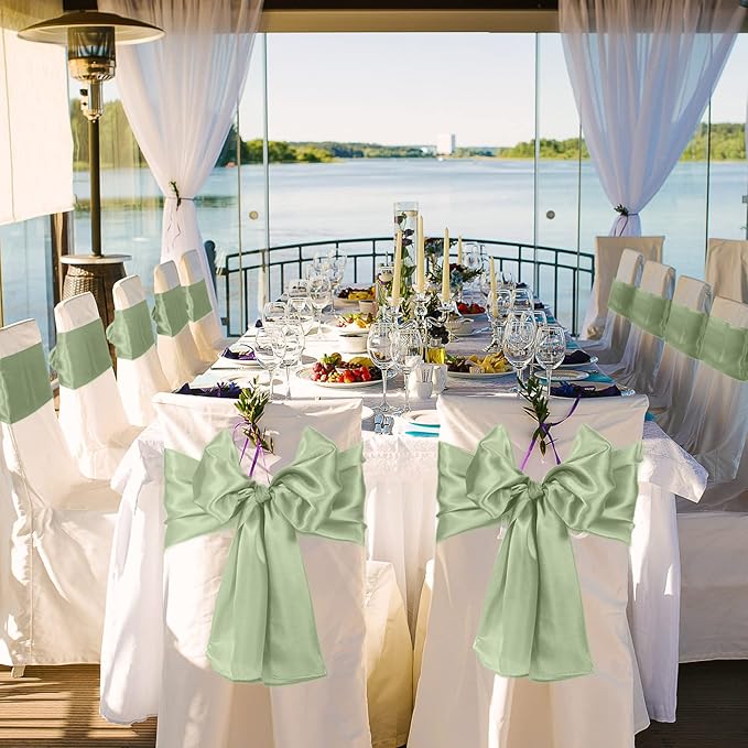 Bencailor 24 Pcs Green Satin Table Runner Bulk 12 x 108 Inches Long Table Runners Bright Smooth Fabric Tablecloth for Wedding Banquet Birthday Valentines St Patrick's Day Party Decorations