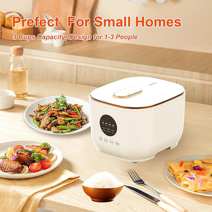 3L Healthy Low Carb Rice Cooker, Low Sugar Digital Steamer,Porridge,Soup,Quick Rice,White Rice,Stainless Steel Filter Basketï¼? Cooking Functions,24H Timer & Auto Keep Warm