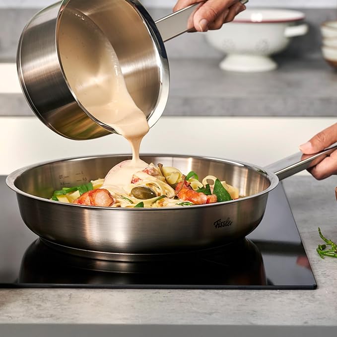 Fissler Original-Profi Collection Stainless Steel11 Inch Frying Pan ??Made in Germany, Novogrill짰 Searing Surface, Induction Ready, Oven Safe