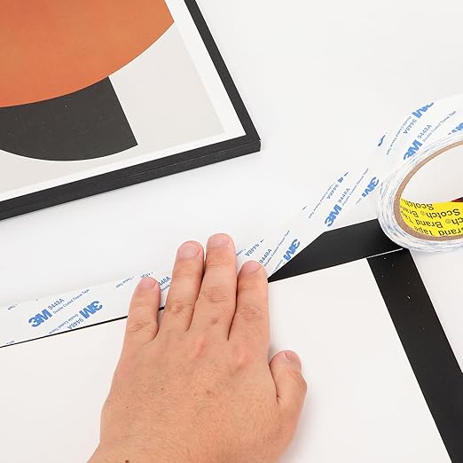 3M Double Sided Tape 0.5"횞32.8Ft 2 Pack 9448A Double Coated Tissue Adhesive Sticky Tape Translucent Removable for Foam Art Craft Nameplate Bonding