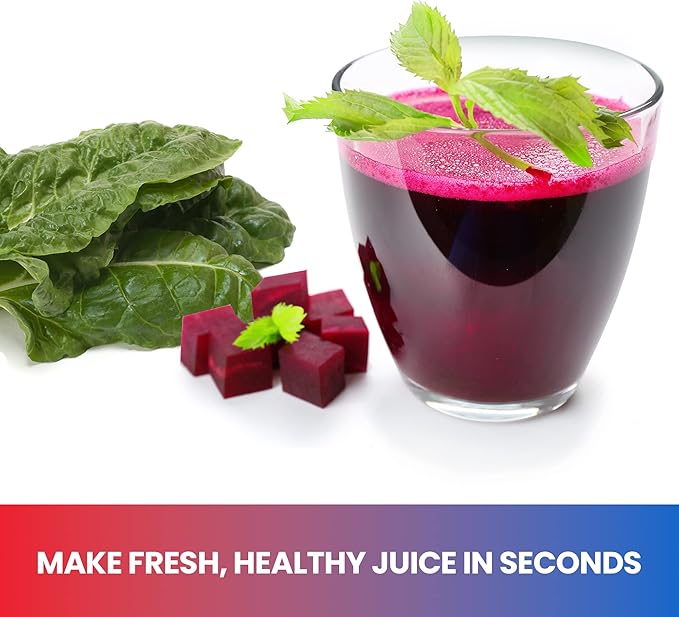 Total Chef Wide Mouth Juicer Machine ??2 Speed Slow Masticating Juicer for Vegetables & Fruits, High Yield Juice Extractor, Easy to Clean, Compact Juicing Machine for Fresh Juice
