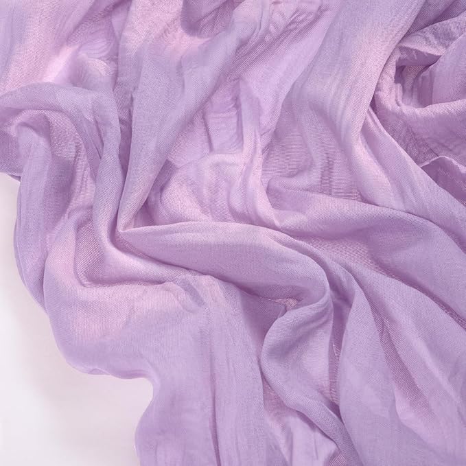 Socomi 6pcs Lilac Purple Lavender Cheesecloth Table Runner Valentine's Day Boho Rustic Gauze 120 inch 10FT Cheese Cloth Runner for Wedding Party Baby Shower Birthday Home Decor Holiday Decorations