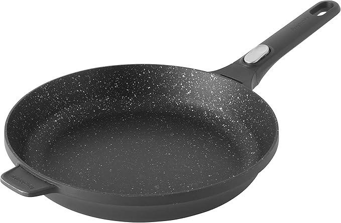 BergHOFF GEM Non-stick Cast Aluminum Frying Pan 11" 2.5 qt. Stay-cool Detachable Handle Ferno-Green PFOA-Free Induction Cooktop Fast Heating Oven Safe