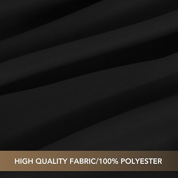 sancua Rectangle Tablecloths 6 Pack - 90x132 Inch - Black Washable Fabric Cloth Table Cloth, Large Reusable Polyester Table Covers for Wedding Party, Birthday, Banquet Reception