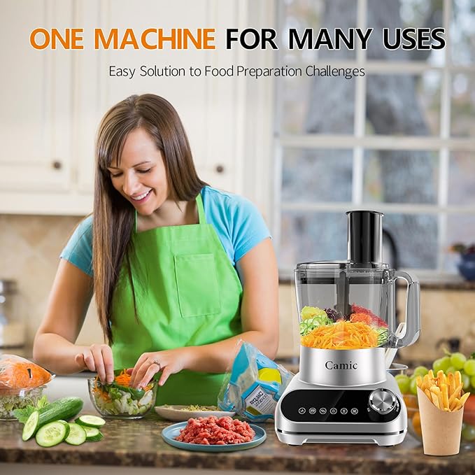 Camic Blender & Food Processor Combo (Silver-Upgraded Version)