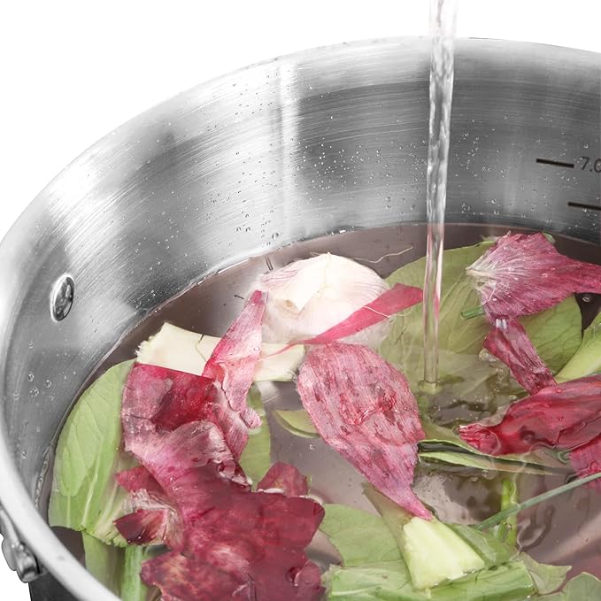 Whole-Clad Tri-Ply Stainless Steel Stockpot with Lid, 8 Quart Large Cooking Pot All Stove Compatible Up to 600?? 18/8 Stainless Steel Kitchen Induction Ready Cookware