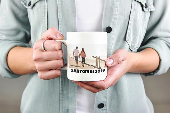 Personalized Coffee Mug | Custom Photo, Text, or Logo Cup (11oz, White Rim, Inner, and Handle) |Dishwasher & Microwave Safe |Unique Gift for Men & Women ?밫aza Personalizada