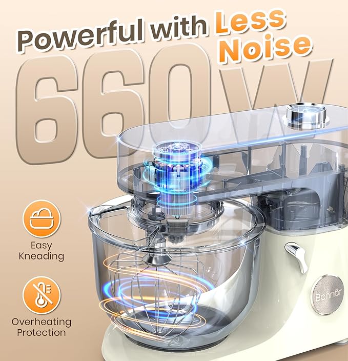 Stand Mixer, 6QT Electric Kitchen Mixer for Baking Cakes & Dough, LED Smart Touchscreen, 11-Speed Tilt-Head & Timer, 4 Presets, Mixer with Bowl, Dough Hook/Whisk/Beater, Green
