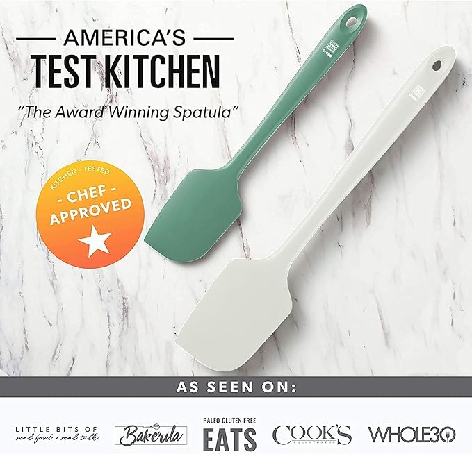 di Oro Living Silicone Spatula Set - Rubber Kitchen Spatulas for Baking, Cooking, & Mixing - 600째F Heat-Resistant & BPA Free Silicone Scraper Spatulas for Nonstick Cookware - Dishwasher Safe (Pastel)