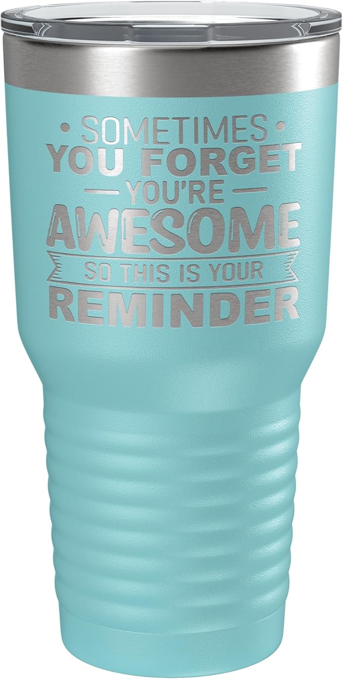 Spotted Dog Company Inspirational Tumbler, Inspirational Gifts for Men Dad Father Wife Sister Women, Birthday For Him Her, You?셱e Awesome Tumbler, Teacher Coworker Gifts 30oz Teal