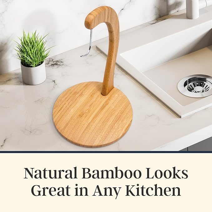 Totally Bamboo Banana Holder ??Wooden Banana Stand and Hanger for Countertop Fruit Storage, Durable Bamboo Banana Hook for Even Ripening and Easy Access