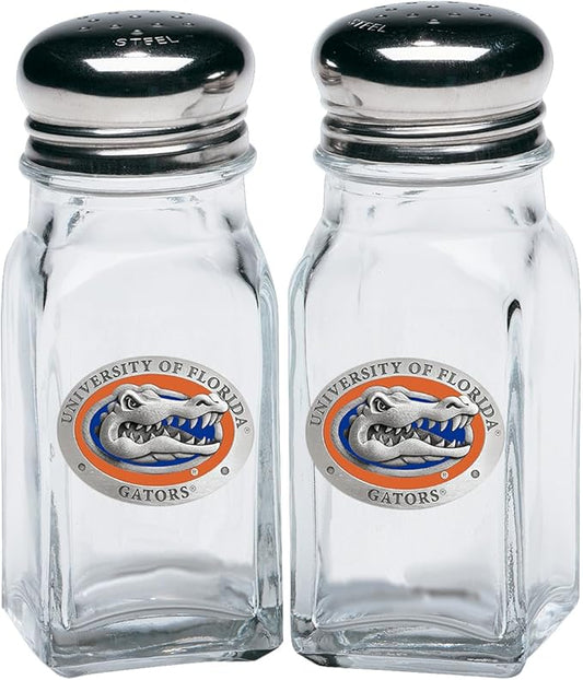 Heritage Pewter University of Florida Salt and Pepper Shaker Set of 2 Bottles | Expertly Crafted Pewter Glass
