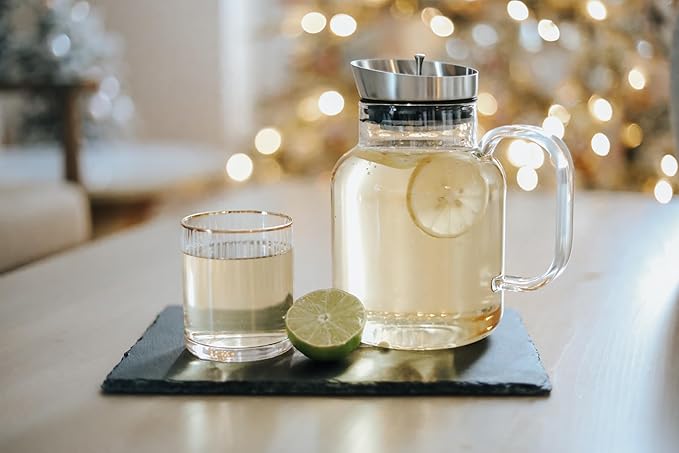 Teabloom 100% Plastic-Free Large Multi-Brew Borosilicate Glass Teapot + Kettle + Pitcher ??Steep and Serve Hot Tea, Iced Tea, Cold Brew Tea and Fruit Infused Water ??Legacy Tea Maker