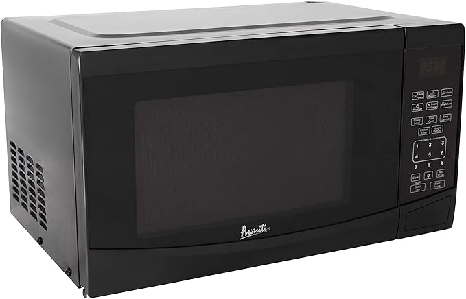 Avanti Microwave Oven 900-Watts Compact with 10 Power Levels and 6 Pre-Set Cooking Settings, Speed Defrost, Electronic Control Panel and Glass Turntable, 0.9 Cu.Ft., Black