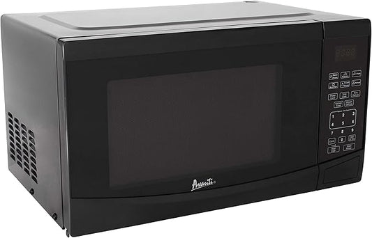Avanti Microwave Oven 900-Watts Compact with 10 Power Levels and 6 Pre-Set Cooking Settings, Speed Defrost, Electronic Control Panel and Glass Turntable, 0.9 Cu.Ft., Black
