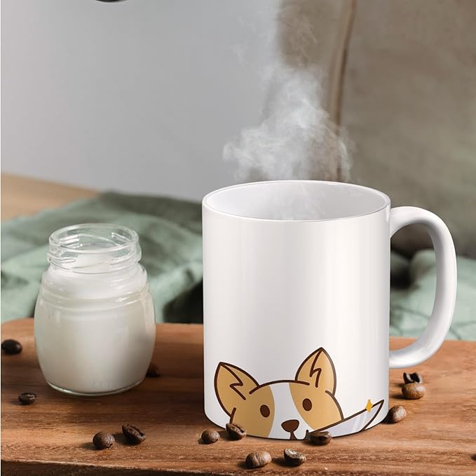 Funny Murder Corgi Mug - Corgi Gifts for Dog Lovers, Mom Dad Gifts - 11 oz Ceramic Coffee Mug