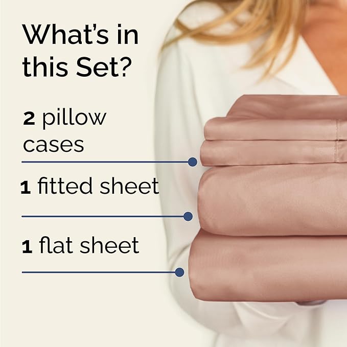 Twin 4 Piece Sheet Set - Cooling & Breathable Bed Sheets - Hotel Luxury Bed Sheets for Women, Men, Kids & Teens - Comfy Bedding with Deep Pockets & Easy Fit - Soft and Wrinkle Free - Twin Mauve Sheets