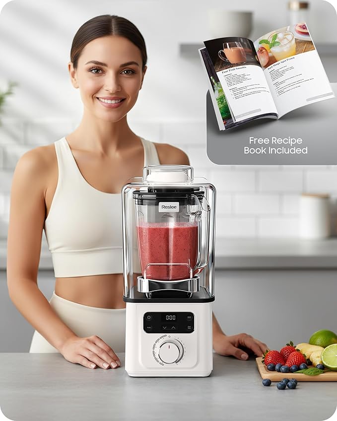 Vacuum Blender, 35000RPM Commercial & Household Professional Blender for Smoothies, 56oz Tritan Cup, Nut Milk, Fresh Juice, Baby Food, Protein Shakes, with Self Clean, Dishwasher Safe, Quiet Shield