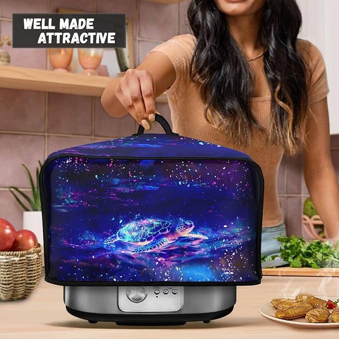 Slow Cooker Cover For Crock Pot and Hamilton Beach 6-8 qt Slow Cooker Multi Cooker Appliance Cover Stain Resistant Home Decor Galaxy Turtle