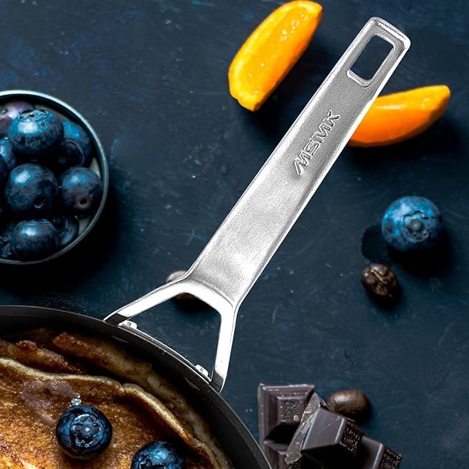 MsMk 11 Inch Nonstick Frying Pan竊똖itanium and Ceramic Nonstick Large Skillet Pan, PFOA Free, Non-Toxic, Stay-Cool Handle, Scratch-resistant, Dishwasher Safe, Oven Safe to 700째F
