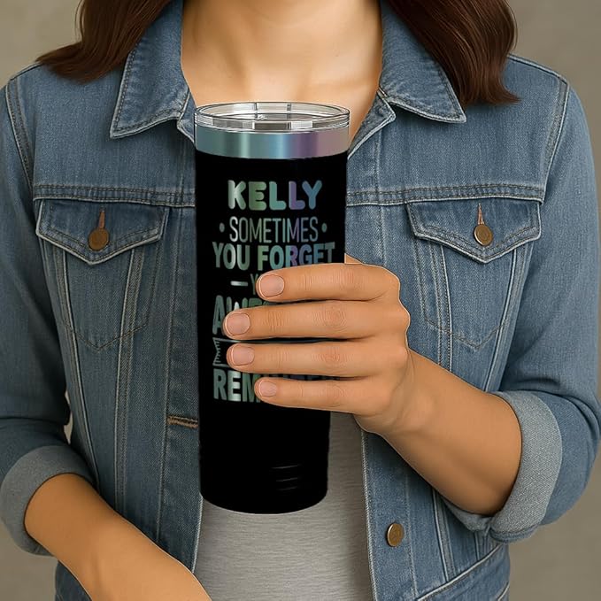 Personalized Inspirational Tumbler, Inspirational Gifts for Men Dad Father Wife Sister Women, Custom Birthday For Him Her, Customized You?셱e Awesome Tumbler, Teacher Coworker Gifts 22oz Black Prism
