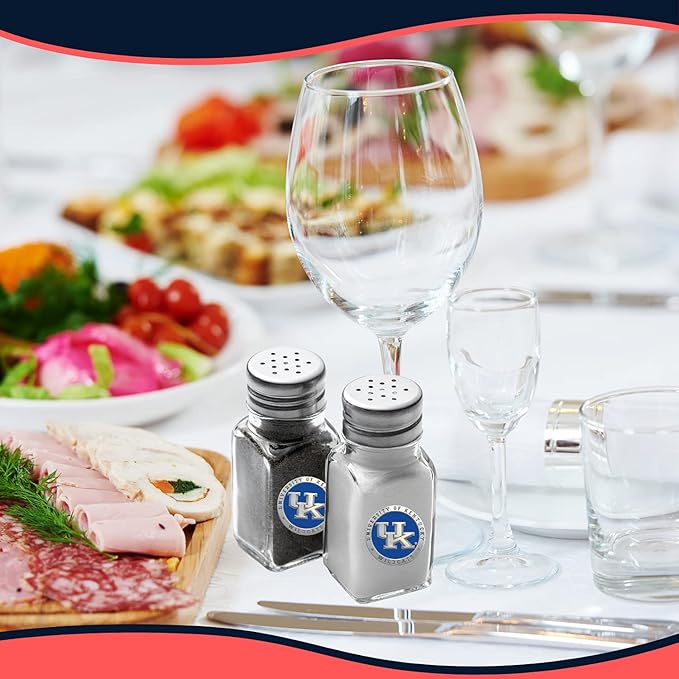 Heritage Pewter Kentucky Salt and Pepper Shaker Set of 2 Bottles | Expertly Crafted Pewter Glass