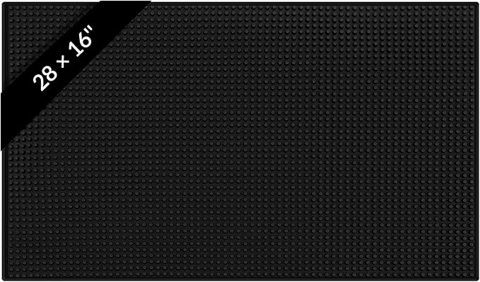 Tioncy 4 Pcs Large Size Bar Mat for Countertop 28 x 16 Inch Non Slip Rubber Mat Service Spill Cocktail Bartending Coffee Bar Mats for Hot Dishes Restaurants Barbershop Clippers Hot Pads, Black