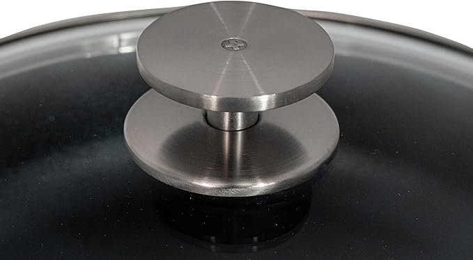 Swiss Diamond Nonstick Hybrid Ceramic and Diamond-Infused Sauteuse Saute Pan With Glass Lid, PFAS- and PFOA-free, Dishwasher & Oven Safe Up To 500 째F (3.7 Quart)
