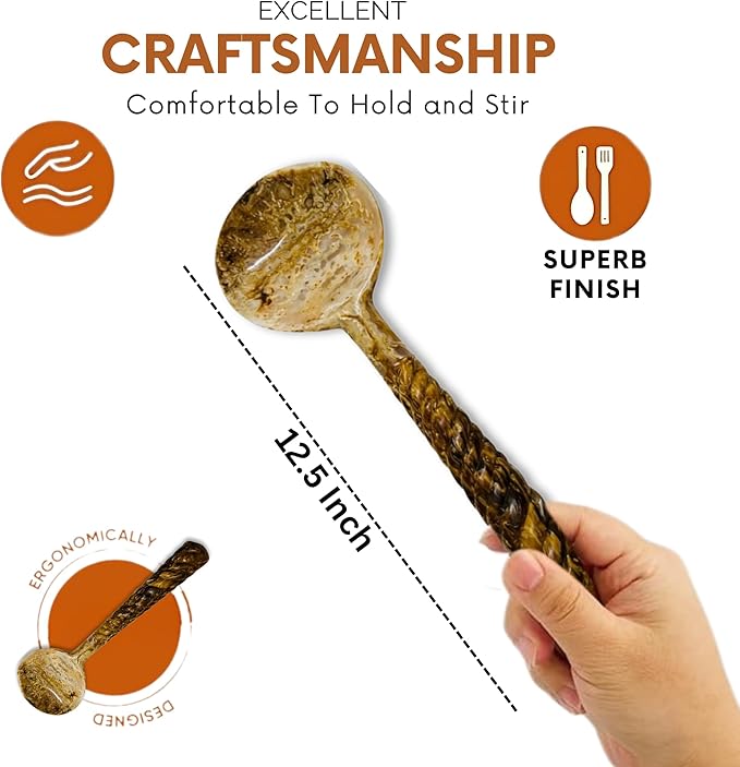 Essential Kitchen Items Antique Vintage Resin Salad Tongs Long Handle Serving Set of 2, Mixing, Tossing, and Cooking Spoons for the Kitchen, 12.5" Resin Salad Tongs for Serving, Salad Hand