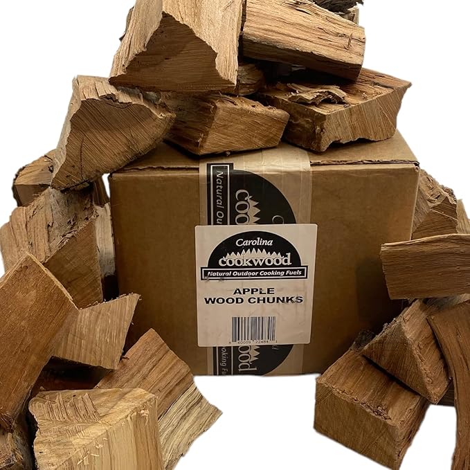 Smoking Wood Chunks, All-Natural Apple Hardwood Pieces for Grills & Smokers, Add Rich Smoke Flavor to Pork, Beef, Chicken & Fish, USA Made, Sustainably Milled, 800 Cubic Inches