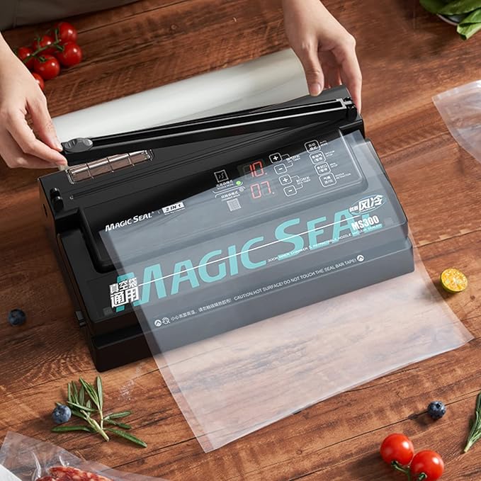 MAGIC SEAL Chamber Vacuum Sealer Bags Rolls - Clear 12?쇺셹50??Smooth Rolls 2 Pack, BPA Free Great for Food Vac Storage & Sous Vide, Non-Textured, Not Compatible with FoodSaver-Type Vacuum Sealers