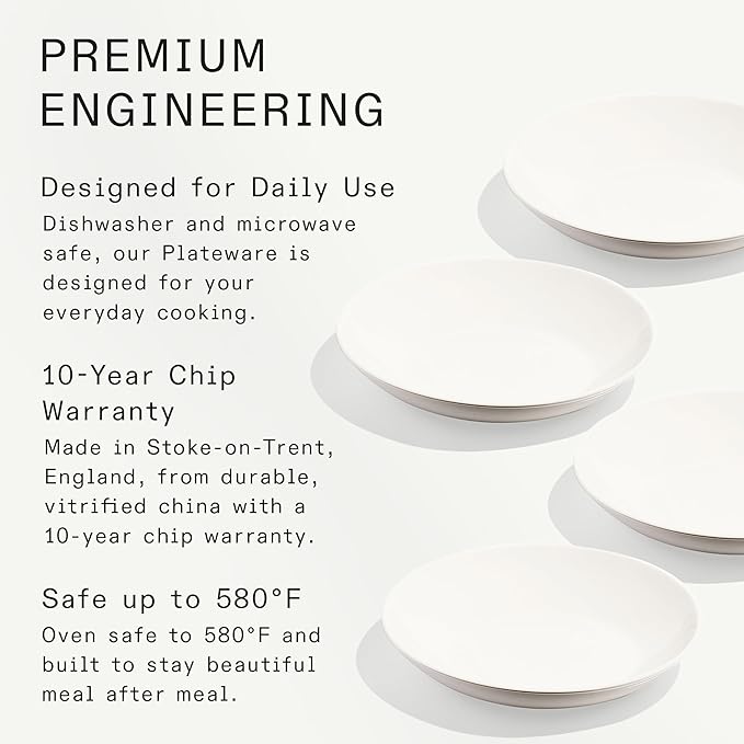 Made In Cookware - Set of 4 - Entr챕e Bowls - White - Porcelain England