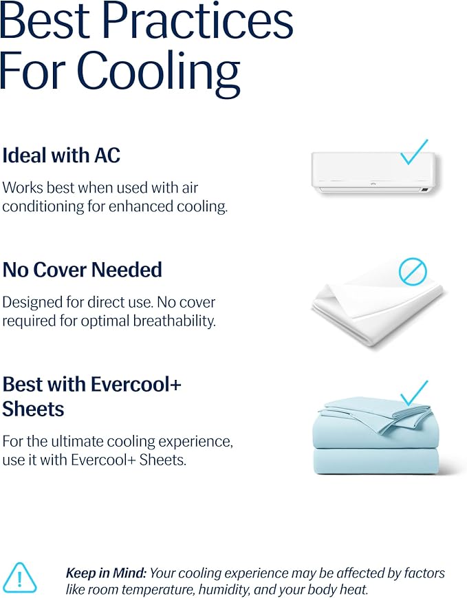 REST® Evercool® Cooling Comforter, King/Cali King, Blanket for Hot Sleepers, All Season Bedding to Keep Cool for Night Sweats, Breathable Lightweight Duvet, 106x90 Inches, Aqua Blue