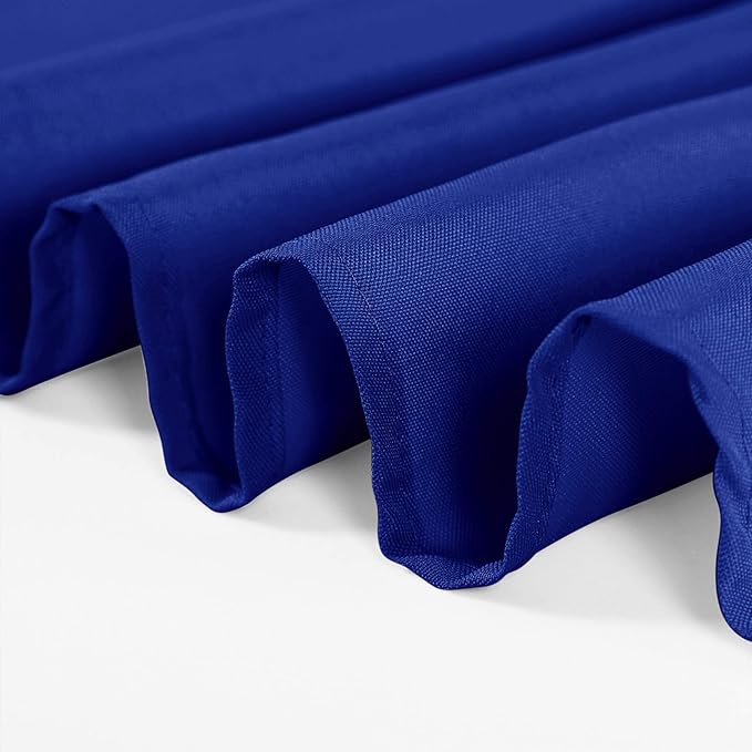Cupuamon 90 inch Round Tablecloth Washable Polyester Table Cloth Decorative Table Cover for Wedding Party Dining Banquet（90 inch,Royal Blue）